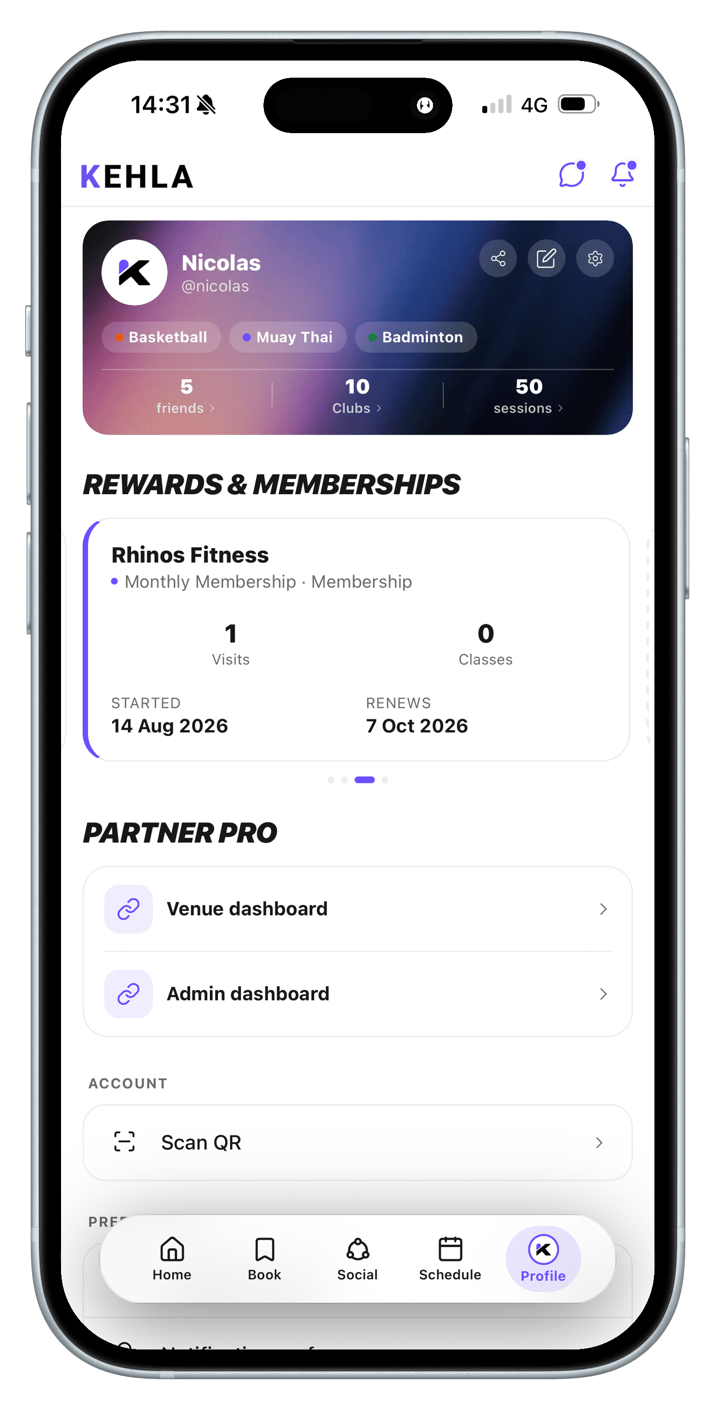 Every membership, in your pocket screen