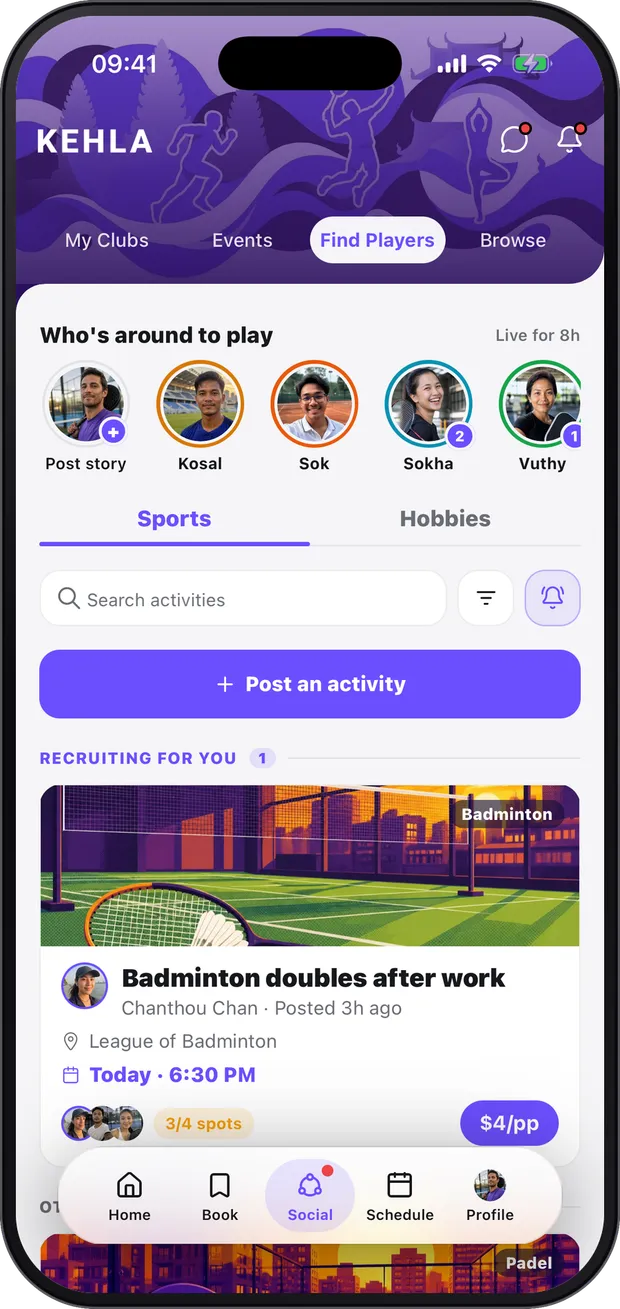Who's around to play, on Find Players